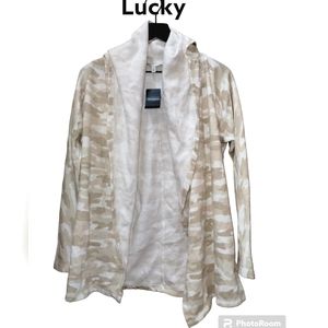 Lucky Brand Cardigan Camo Jacket S nwt
